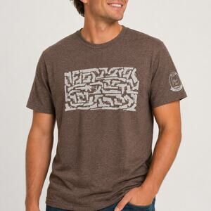 Mason Jar Label Kansas Graphic T Shirt M Brown Unisex Lightweight